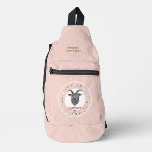 Custom Name Zodiac Sign Capricorn Sling Bag
