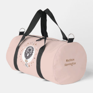 Custom Name Zodiac Sign Leo Duffle Bag