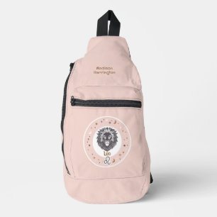 Custom Name Zodiac Sign Leo Sling Bag