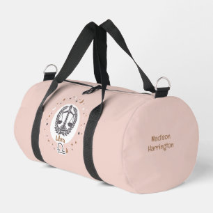Custom Name Zodiac Sign Libra Duffle Bag