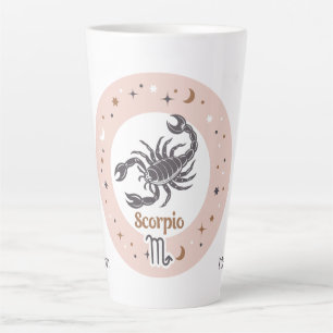 Custom Name Zodiac Sign Scorpio Latte Mug