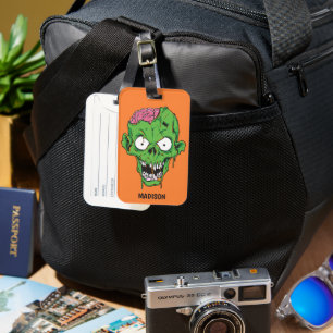 Custom name Zombie Luggage Tag