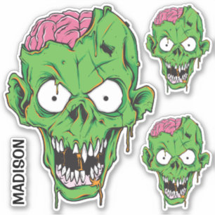 Custom name Zombie stickers