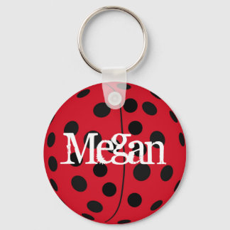 Custom Named Megan Ladybug Keychain