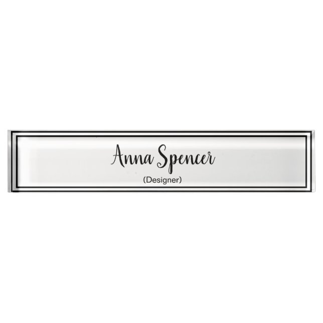 Custom Nameplate: Professional Identity Nameplate (Front)