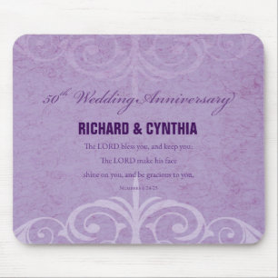 Custom Names, 50th Wedding Anniversary to Couple Mouse Mat