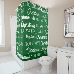 Custom Names Christmas Shower Curtain