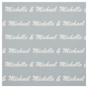 Custom Names & Color Couple's fabric