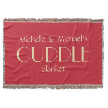 Custom names & color SNUGGLE throw blanket