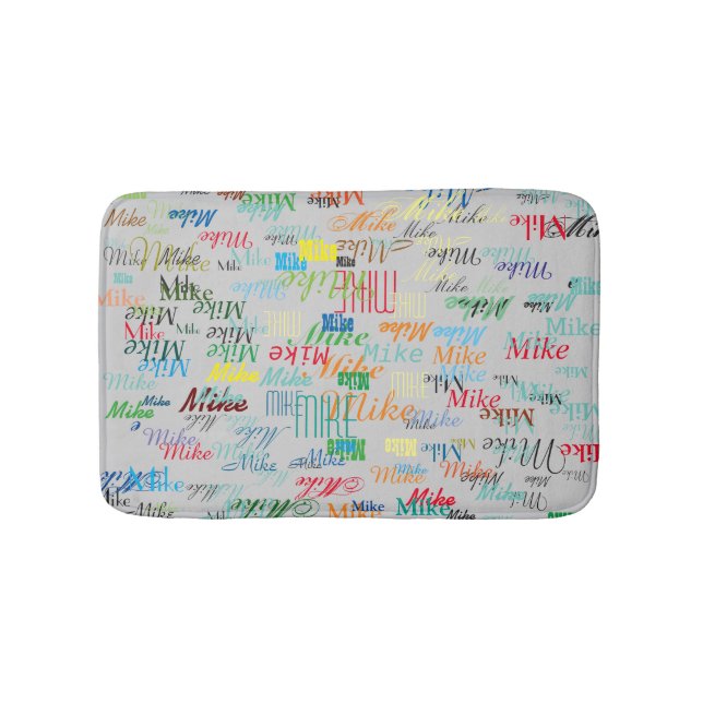 custom names colorful bath mat (Front)