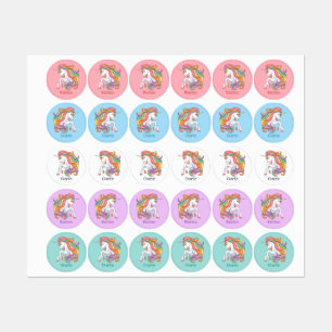 Custom Names Colourful Unicorn