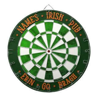 Custom Name's Irish Pub - Ireland Erin Go Bragh Dartboard