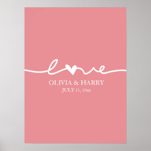 Custom Names Love Script Poster