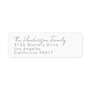 Custom Names Modern Event Sage Return Address