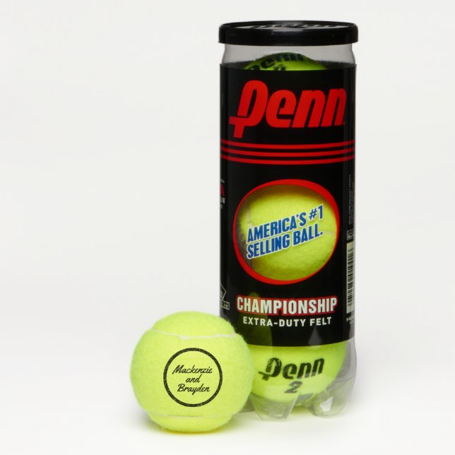 Custom Names on Personalised Tennis Balls (Box)