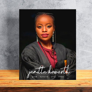 Custom Names Photo Template University Graduation