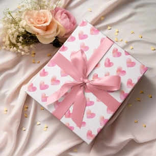 Custom Names Romantic Pink Love Design -  Wrapping Paper