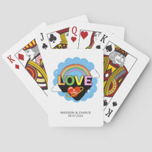 Custom Names / Text "Love Is Love" Playing Cards
