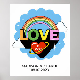 Custom Names / Text "Love Is Love" Poster