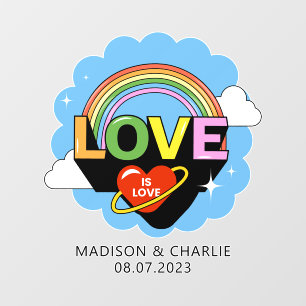 Custom Names / Text "Love Is Love" Window Cling