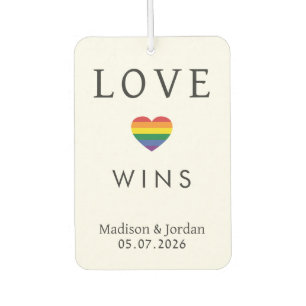 Custom Names / Text Rainbow LOVE Car Air Freshener