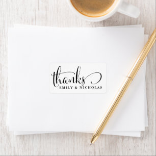 Custom Names Thank You Label