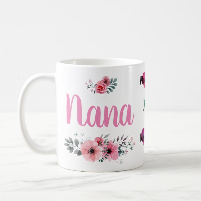 Custom Nana Mug with Grandchildrens' Names (Left)