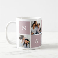 Custom Nanny Grandmother 5 Photo Collage Coffee Mu