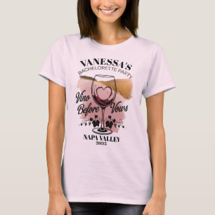 Custom Napa Valley Bachelorette Party T-Shirt