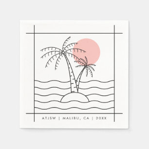 Custom Napkins for Party Summer Palm Tree Napkins