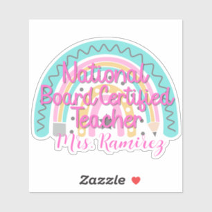 Custom National Board Certified Teacher Rainbow