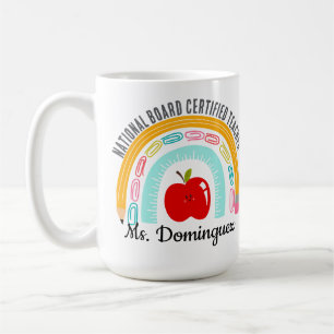 Custom National Board Certified Teacher Rainbow Co Coffee Mug