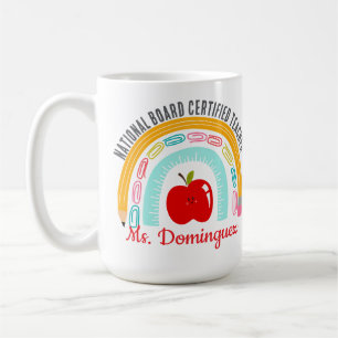 Custom National Board Certified Teacher Rainbow Co Coffee Mug