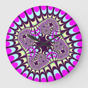 Custom Native Paint Flower Wall Clock