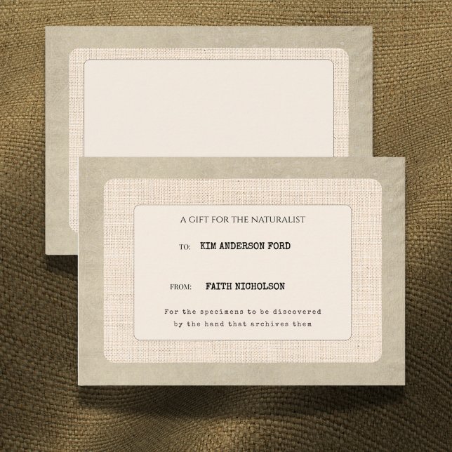 Custom Naturalist Graduation Gift Enclosure Card (Creator Uploaded)