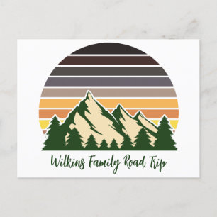 Custom Nature Family Vacation Green Forest Postcard