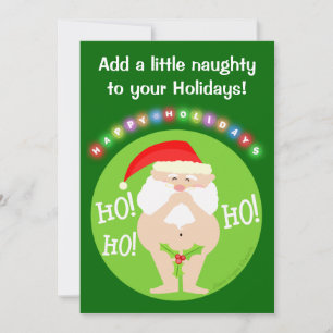 Custom Naughty Santa Christmas Party Invitation