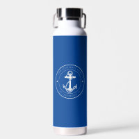 Custom Nautical Anchor Boat Name Blue