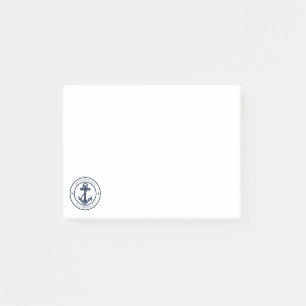 Custom Nautical Anchor Boat Name Post-it Notes