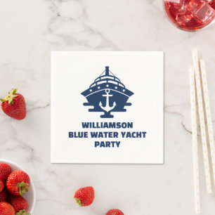 Custom Nautical Anchor Boat Party Napkin