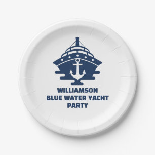 Custom Nautical Anchor Boat Party Paper Plate