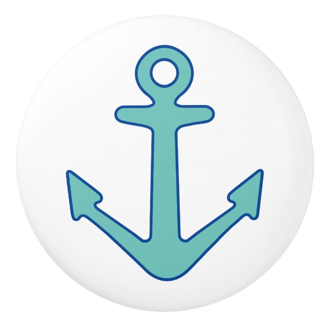 Custom nautical anchor door and drawer pull knobs (Front)