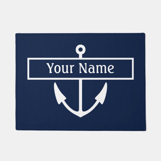 Custom Nautical Anchor Door Mat (Front)