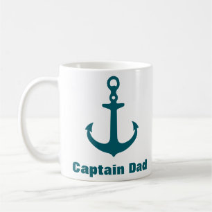 Custom Nautical Anchor Mug with Personalised Name