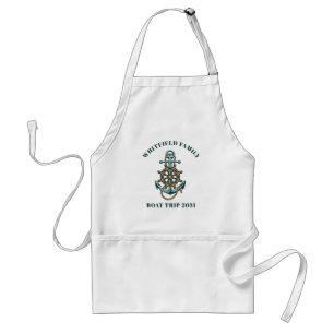 Custom Nautical Family Boat Cruise Vacation Trip Standard Apron