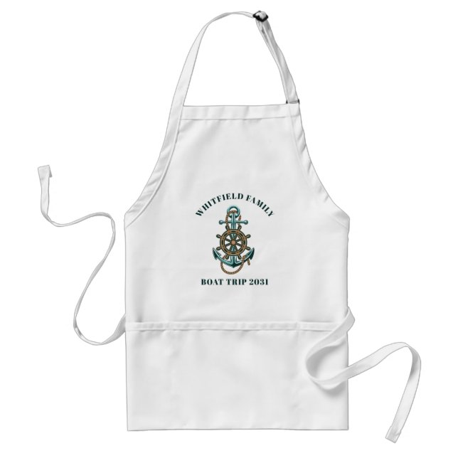 Custom Nautical Family Boat Cruise Vacation Trip Standard Apron (Front)