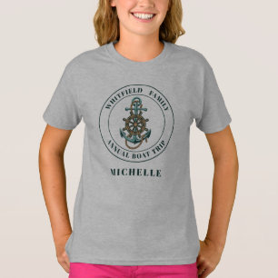 Custom Nautical Family Yacht Summer Vacation T-Shirt