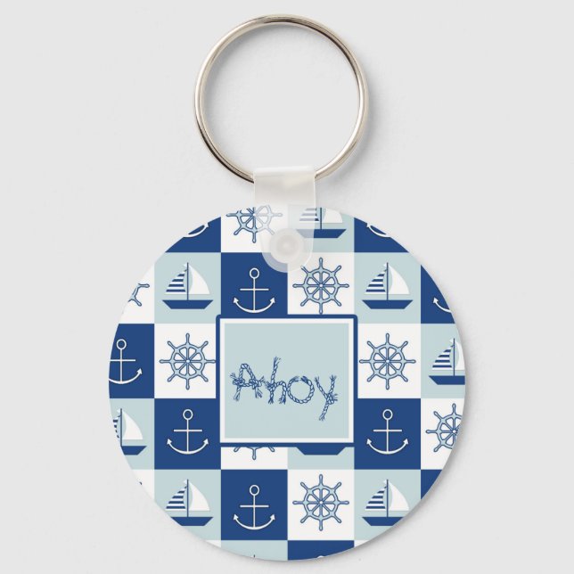 Custom Nautical Key Ring (Front)
