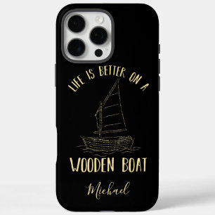 Custom Nautical Modern Boating iPhone 16 Pro Max Case