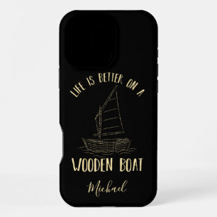 Custom Nautical Modern Boating iPhone 16 Pro Max Case